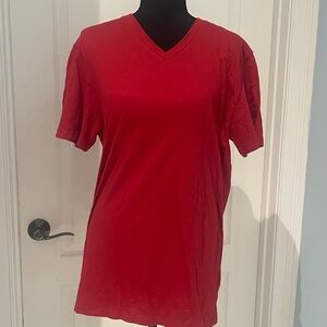 Old Navy Red V-Neck Tee